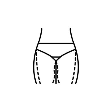 Beauty, cellulite leg thin icon. Element of beauty and anti aging icon for mobile concept and web apps. Thin line Beauty, cellulite leg thin icon can be used for web and mobile on white background