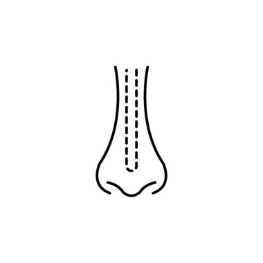 Nose esthetic surgery icon. Element of beauty and anti aging icon for mobile concept and web apps. Thin line Nose esthetic surgery icon can be used for web and mobile on white background