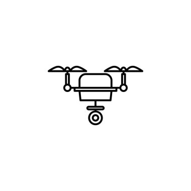Smart drone camera icon. Element of artificial intelligence icon for mobile concept and web apps. Thin line Smart drone camera icon can be used for web and mobile on white background
