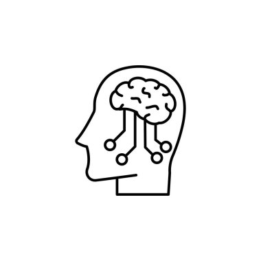 Artificial intelligence icon. Element of artificial intelligence icon for mobile concept and web apps. Thin line Artificial intelligence icon can be used for web and mobile on white background
