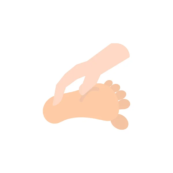 Reflexology Hand Toe Icon Simple Color Vector Elements Alternative Medicine — Vetor de Stock