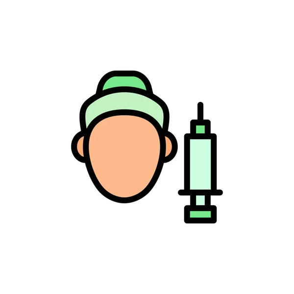 Mesotherapy Woman Face Icon Simple Color Outline Vector Elements Alternative — Vettoriale Stock
