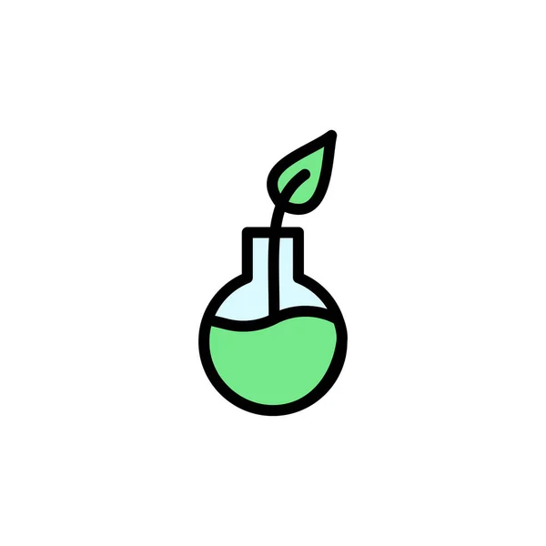 Πράσινο Φλασκί Φαρμακείου Απλό Χρώμα Διανυσματικά Στοιχεία Περίγραμμα Των Εικονίδια — Διανυσματικό Αρχείο