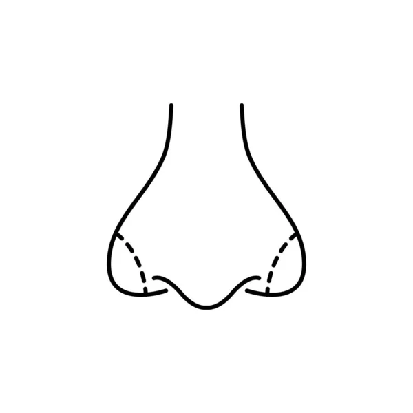 Nose Esthetic Surgery Icon Element Beauty Aging Icon Mobile Concept — 图库矢量图片