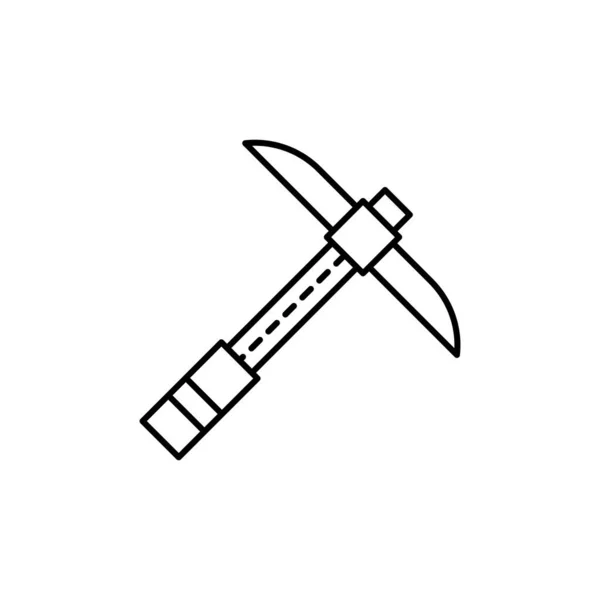 Pickaxe Tool Icon Simple Line Outline Vector Elements Archeology Website — Vettoriale Stock