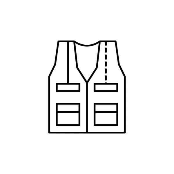Vest Cloth Icon Simple Line Outline Vector Elements Archeology Website — Vetor de Stock