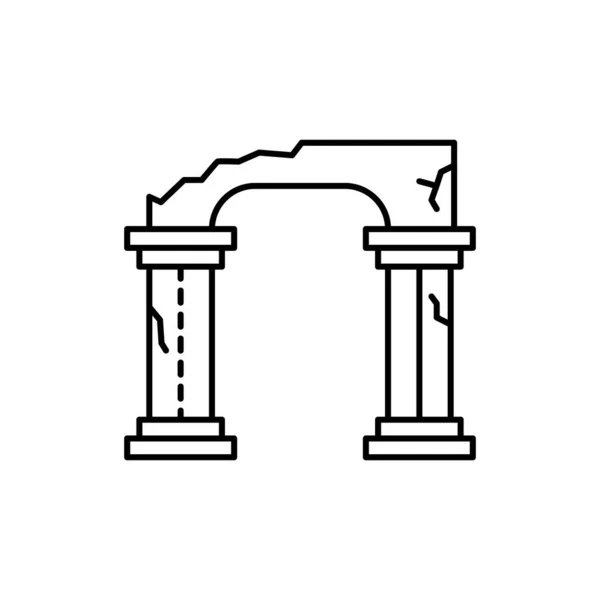 Column Antiques Icon Simple Line Outline Vector Elements Archeology Website — Image vectorielle