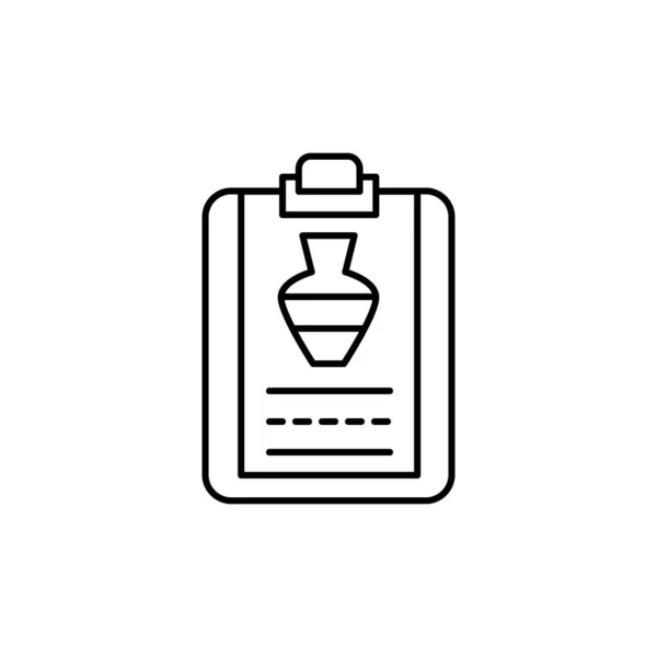 Vase Document Icon Simple Line Outline Vector Elements Archeology Website — Vector de stock