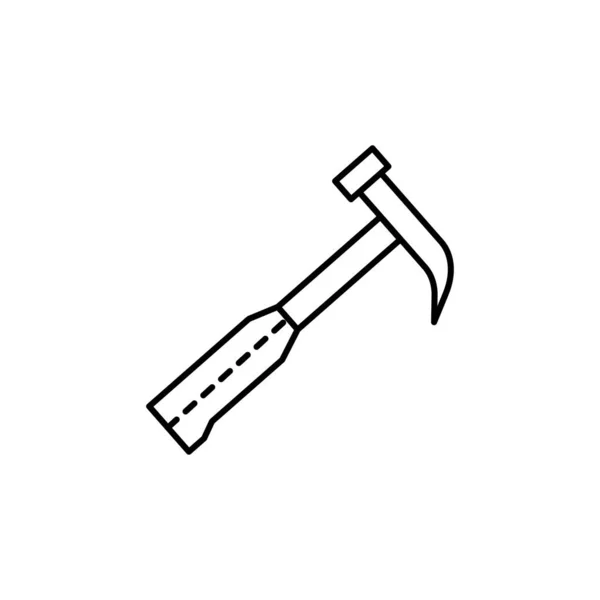 Hammer Tool Icon Simple Line Outline Vector Elements Archeology Website — Vector de stock