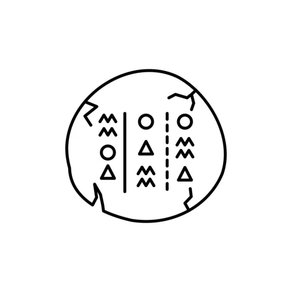 Hieroglyphs Icon Simple Line Outline Vector Elements Archeology Website Mobile — Vetor de Stock