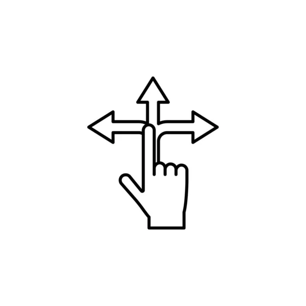 Touch Screen Hand Arrow Icon Element Artificial Intelligence Icon Mobile — Stockový vektor