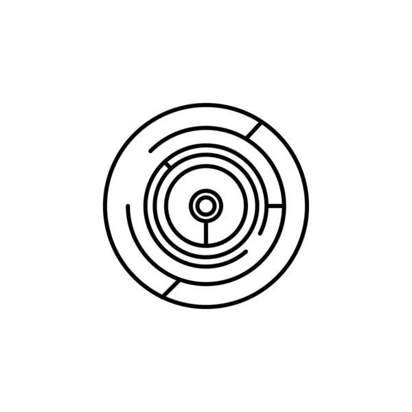 Circular Maze Complexity Icon Element Artificial Intelligence Icon Mobile Concept — Wektor stockowy