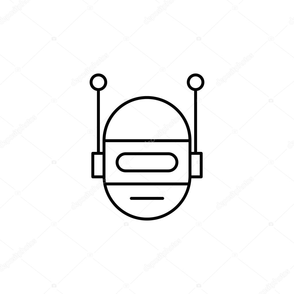 Cybercriminal modern hacker icon. Element of artificial intelligence icon for mobile concept and web apps. Thin line Cybercriminal modern hacker icon can be used for web on white background