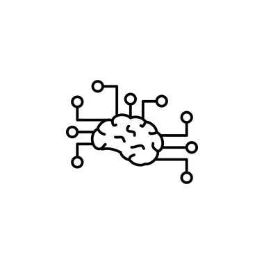 Artificial intelligence brain icon. Element of artificial intelligence icon for mobile concept and web apps. Thin line Artificial intelligence brain icon can be used for web on white background
