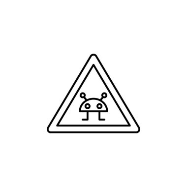 Forbidden alien icon. Element of artificial intelligence icon for mobile concept and web apps. Thin line Forbidden alien icon can be used for web and mobile on white background