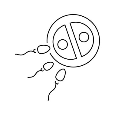 Ovum separation icon. Simple line, outline vector of artificial insemination icons for ui and ux, website or mobile application on white background