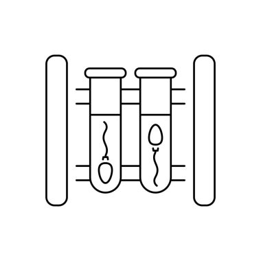 Tubes sperms icon. Simple line, outline vector of artificial insemination icons for ui and ux, website or mobile application on white background