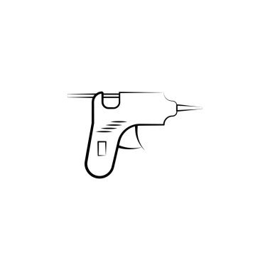 Hot glue, home repair icon. Element of art and craft icon. Thin line icon for website design and development, app development. Premium icon on white background
