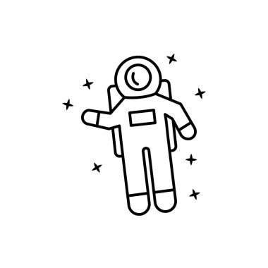 Astronaut, flying, happy icon. Element of astronaut icon on white background