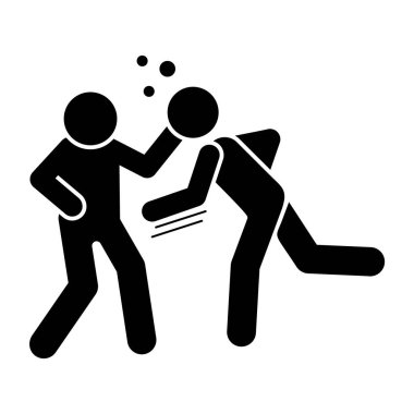 Punch knockout icon. Simple pictogram of fighting icons for ui and ux, website or mobile application on white background