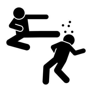 Blood fight brawl icon. Simple pictogram of fighting icons for ui and ux, website or mobile application on white background