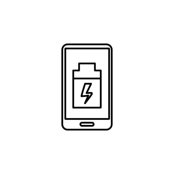 Low Battery Smartphone Icon Element Artificial Intelligence Icon Mobile Concept — Vettoriale Stock