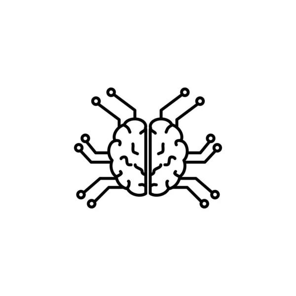 Smart Robotic Brain Icon Element Artificial Intelligence Icon Mobile Concept — Vector de stock
