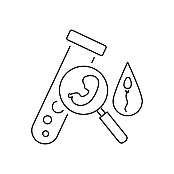 Tube Embryo Icon Simple Line Outline Vector Artificial Insemination Icons — Stok Vektör