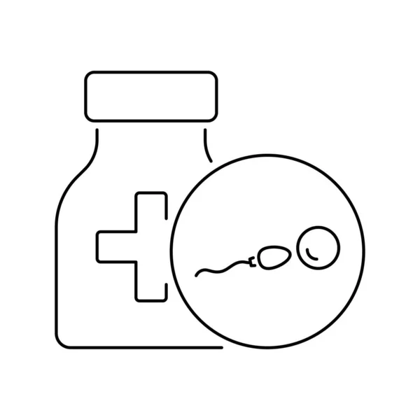 Pill Drug Ban Warning Icon Simple Line Outline Vector Artificial — Archivo Imágenes Vectoriales