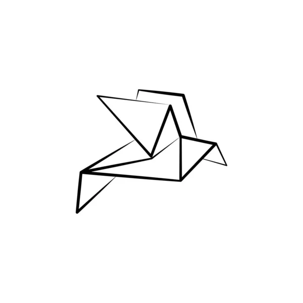 Origami Art Icon Element Art Craft Icon Thin Line Icon — 图库矢量图片