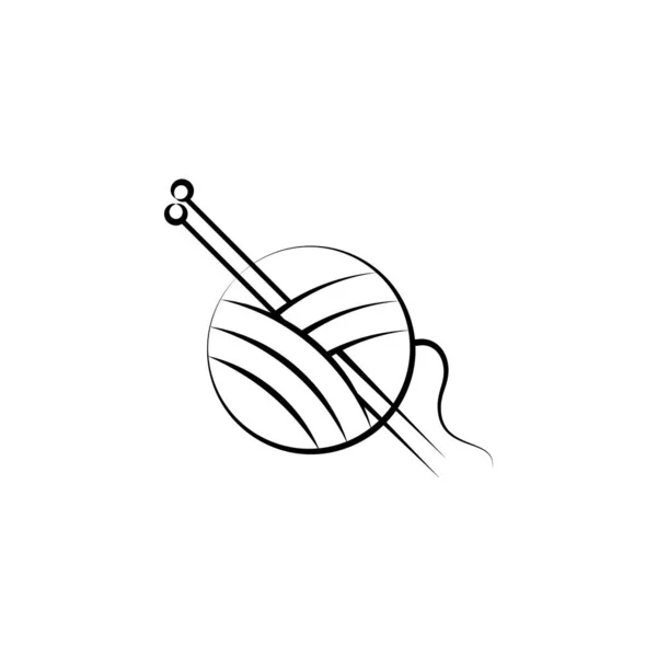 Yarn Thread Icon Element Art Craft Icon Thin Line Icon — Stockvector