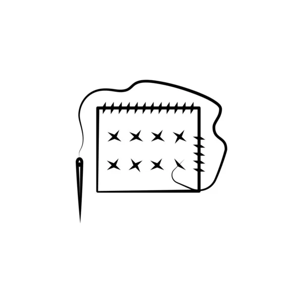 Stitch Cross Stitch Icon Element Art Craft Icon Thin Line — Vettoriale Stock