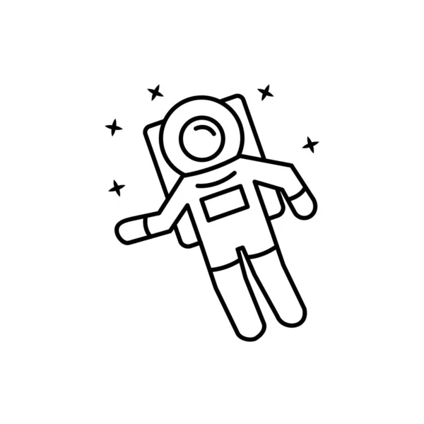 Astronaut Fly Star Icon Element Astronaut Icon White Background — Archivo Imágenes Vectoriales