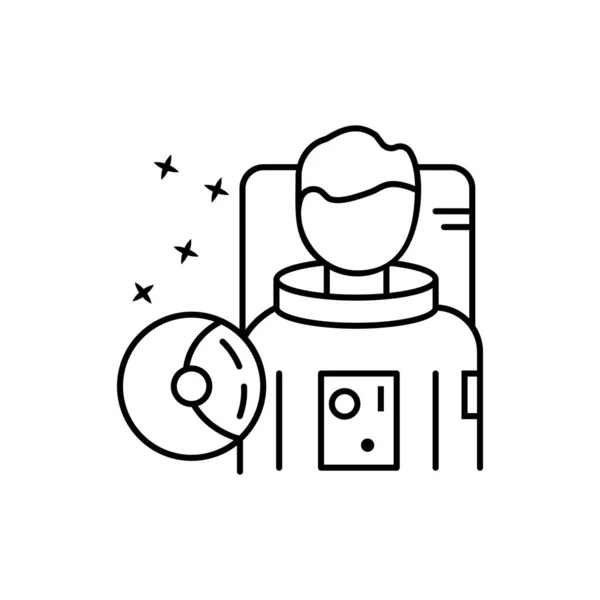 Astronaut Job Profession Icon Element Astronaut Icon White Background — Vector de stock