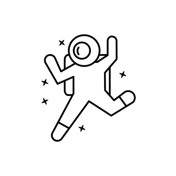 Astronaut Jump Star Icon Element Astronaut Icon White Background — ストックベクタ