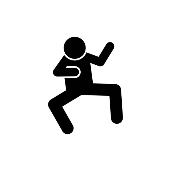 Man Kick Icon Simple Pictogram Fighting Icons Website Mobile Application — Vettoriale Stock