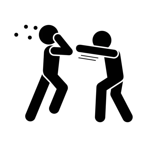 Karate Men Kick Icon Simple Pictogram Fighting Icons Website Mobile — ストックベクタ