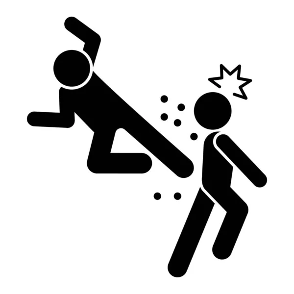 Flying Man Kick Icon Simple Pictogram Fighting Icons Website Mobile —  Vetores de Stock