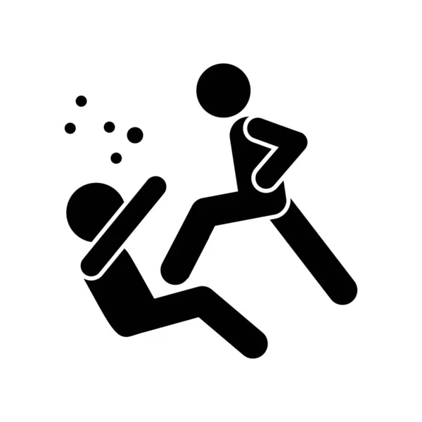 Hit Kick Men Kink Icon Simple Pictogram Fighting Icons Website — Stok Vektör