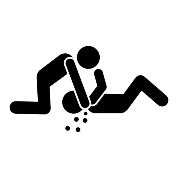 Hit Men Dead Icon Simple Pictogram Fighting Icons Website Mobile — Stockvector