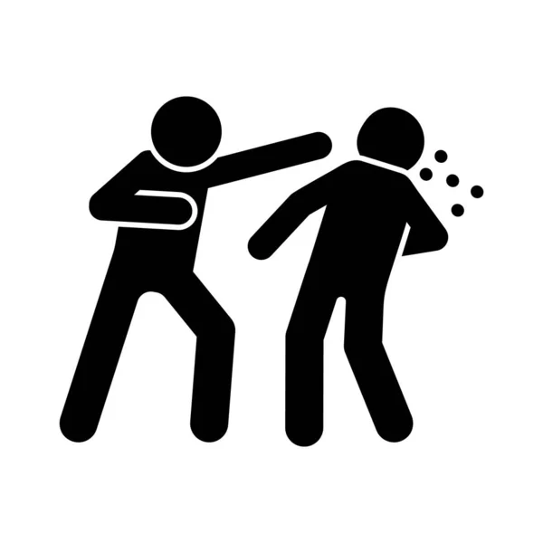 Jaw Men Kick Hit Icon Simple Pictogram Fighting Icons Website — Stock Vector