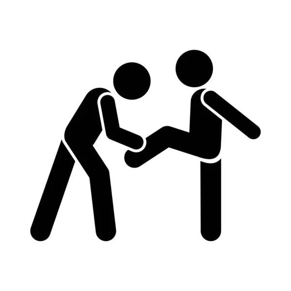 Catch Men Hit Icon Simple Pictogram Fighting Icons Website Mobile — Vetor de Stock