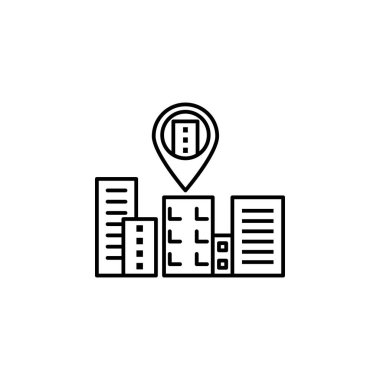 augmented reality, technology, city, navigation icon. Element of new technology icon on white background on white background