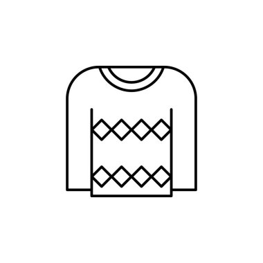 Sweater icon. Simple line, outline vector of autumn icons for ui and ux, website or mobile application on white background