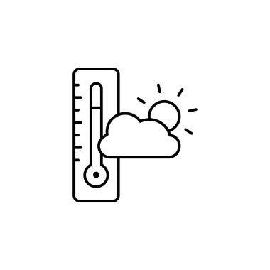 Thermometer icon. Simple line, outline vector of autumn icons for ui and ux, website or mobile application on white background
