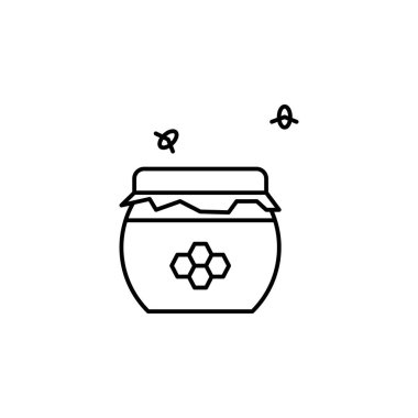 Honey icon. Simple line, outline vector of autumn icons for ui and ux, website or mobile application on white background