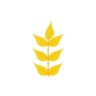 Autumn leave, yellow icon. Simple line, outline vector of color leaves icons for ui and ux, website or mobile application on white background