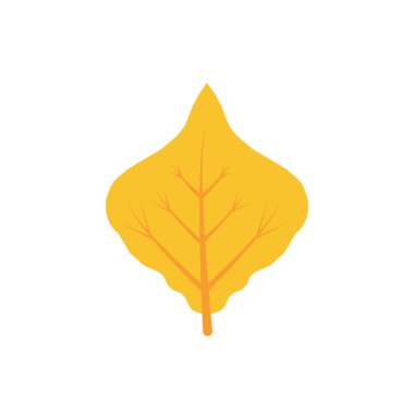 Autumn leave, yellow icon. Simple line, outline vector of color leaves icons for ui and ux, website or mobile application on white background