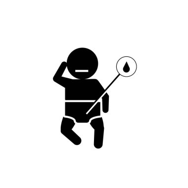 Baby, urine, diaper icon. Element of baby pictogram icon on white background