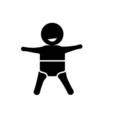 Baby happy icon. Element of baby icon on white background